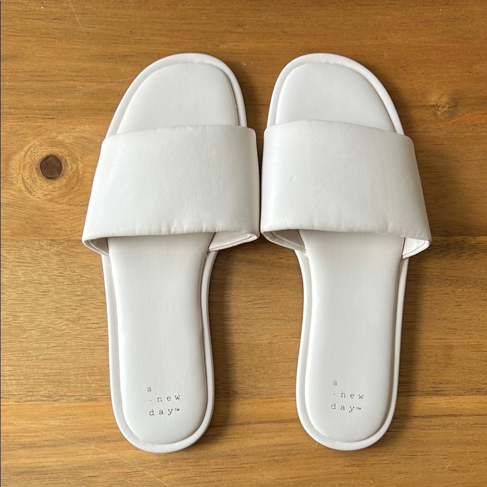 A New Day White Sandals Minimalist Design
